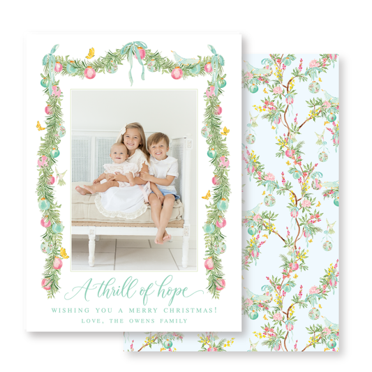 Chinoiserie Garden Christmas Card