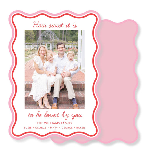 Wavy Valentine Card- Pink