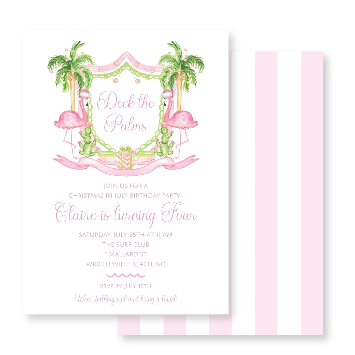 Deck the Palms Invitation