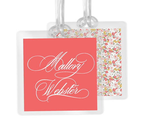 Coral Bloom Bag Tag