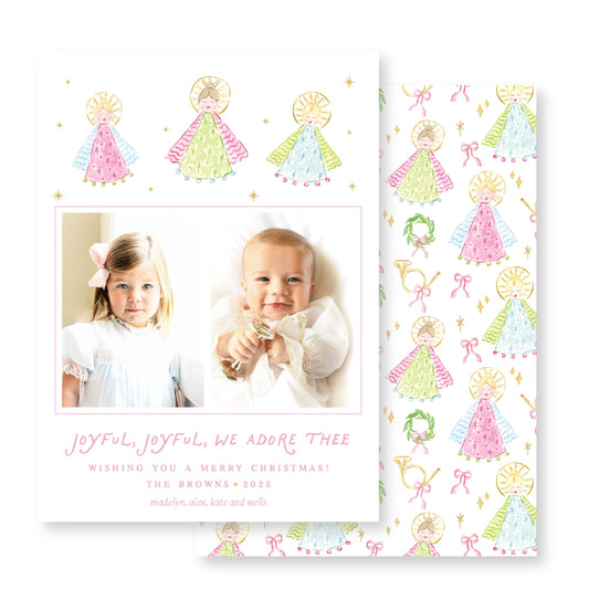 Joyful Angels  2 photo Card