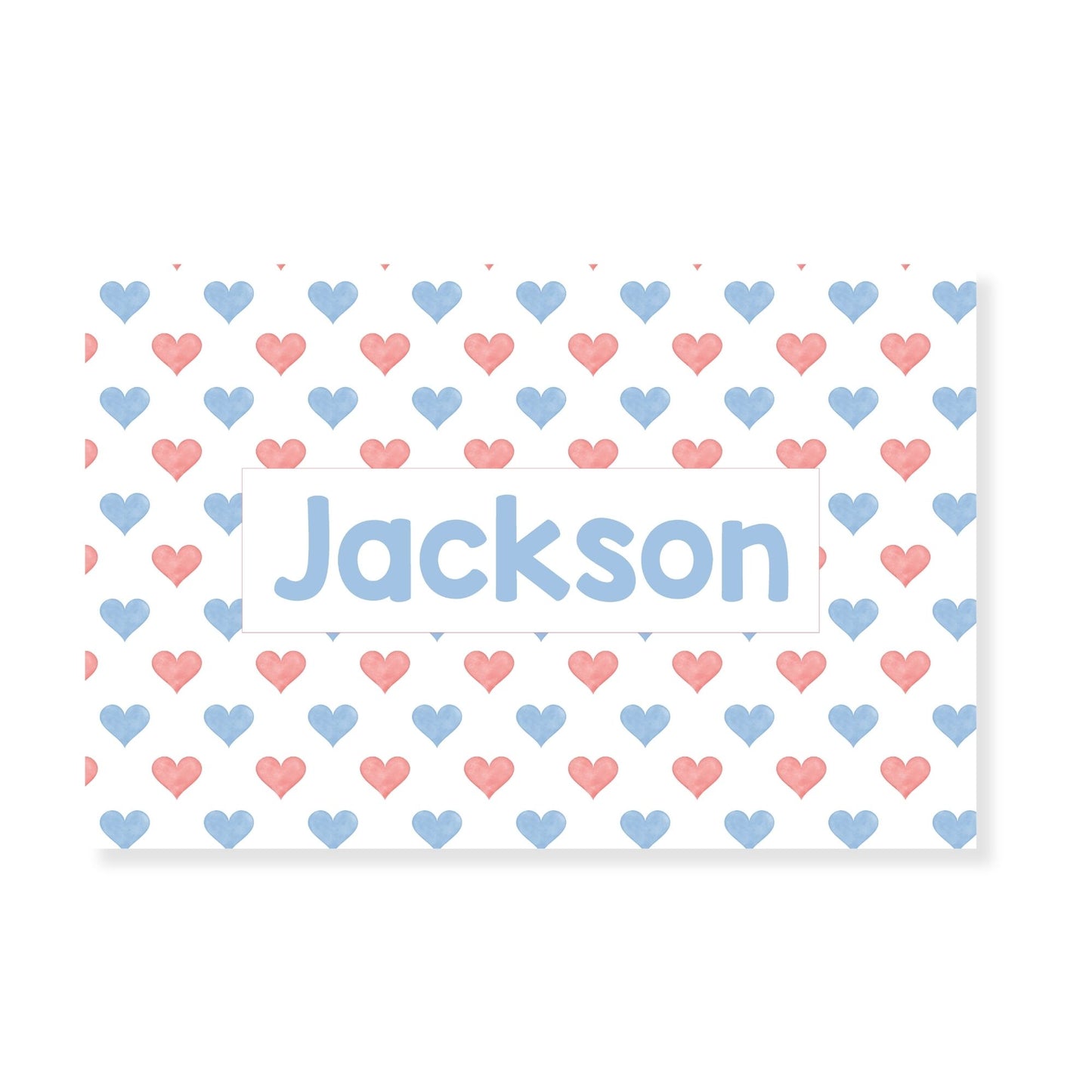 Blue and Red Heart Placemat
