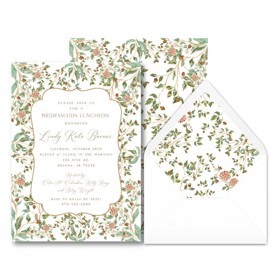 Pine Chinoisserie Bridal Invitation