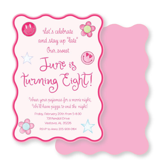 Lateover/ Slumber Party Invite Wavy