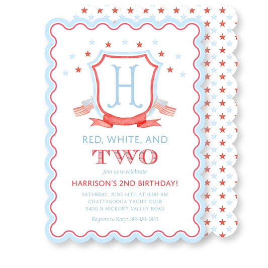 Red, White, and Two Invite