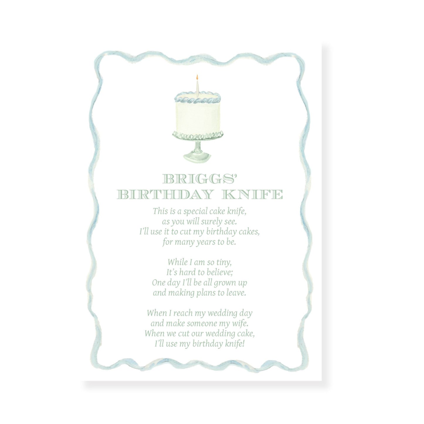 Birthday Knife Boy Poem