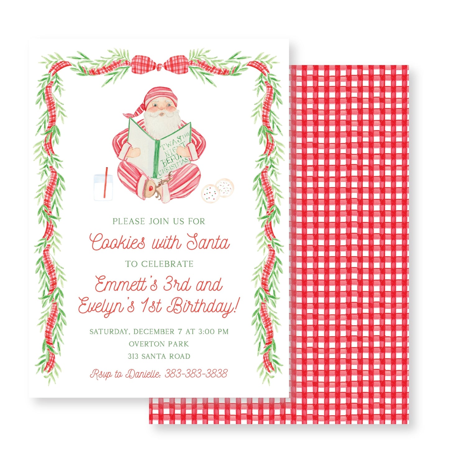 Cookies with Santa Invitation