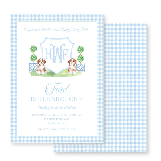 Dog Boxwood Invitation