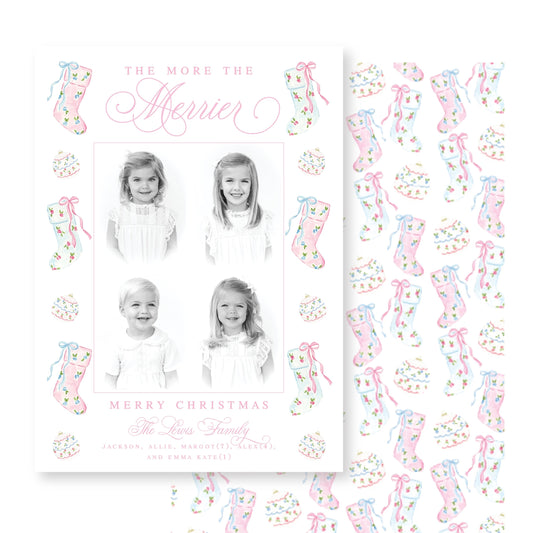 Delicate Stockings 4 photo Card
