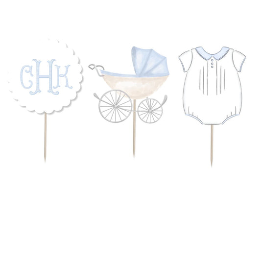 Baby Shower Cupcake Toppers -boy