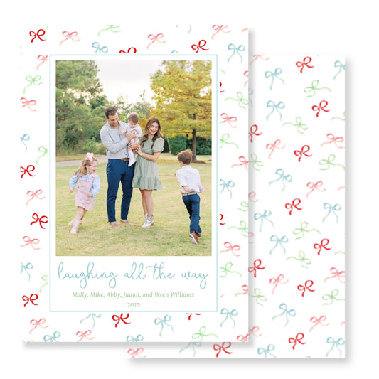 Whimsical Bows Holiday Greeting Card