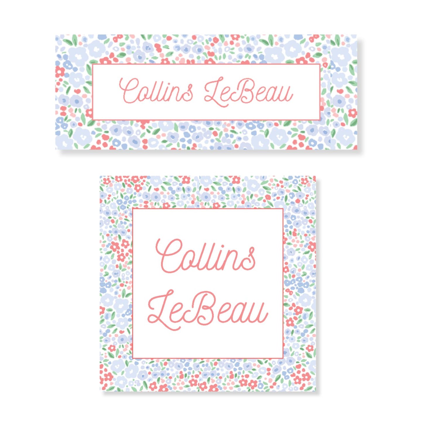 Ditsy Floral Water Resistant Name Label Stickers