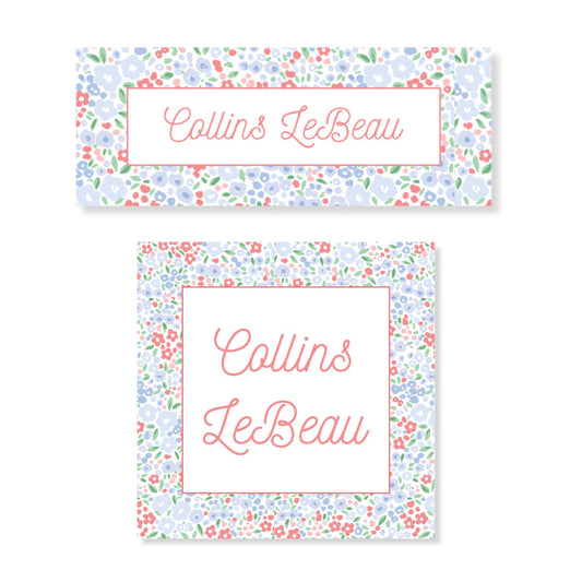 Ditsy Floral Water Resistant Name Label Stickers