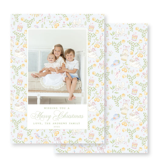 Pastel 12 Days of Christmas Card Photo