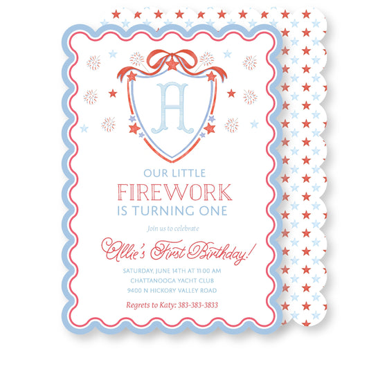 Our little Firecracker Invite