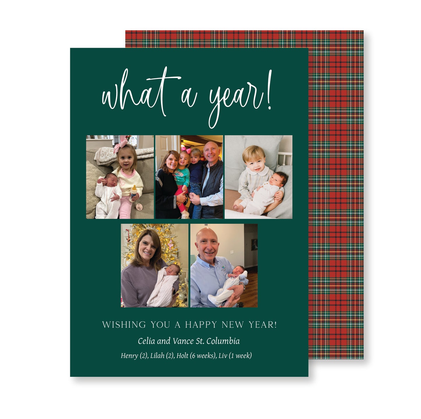 Multiple Photo Tartan New Year