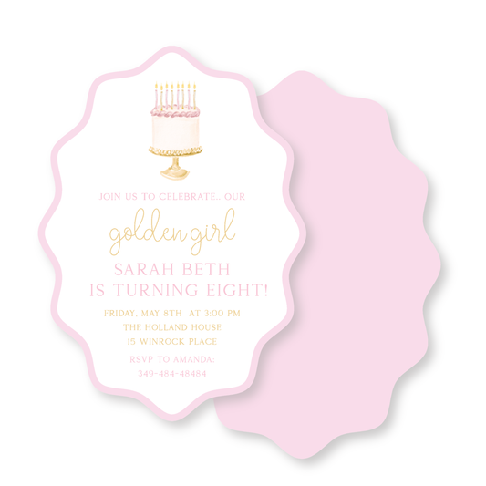Golden Birthday Invitation