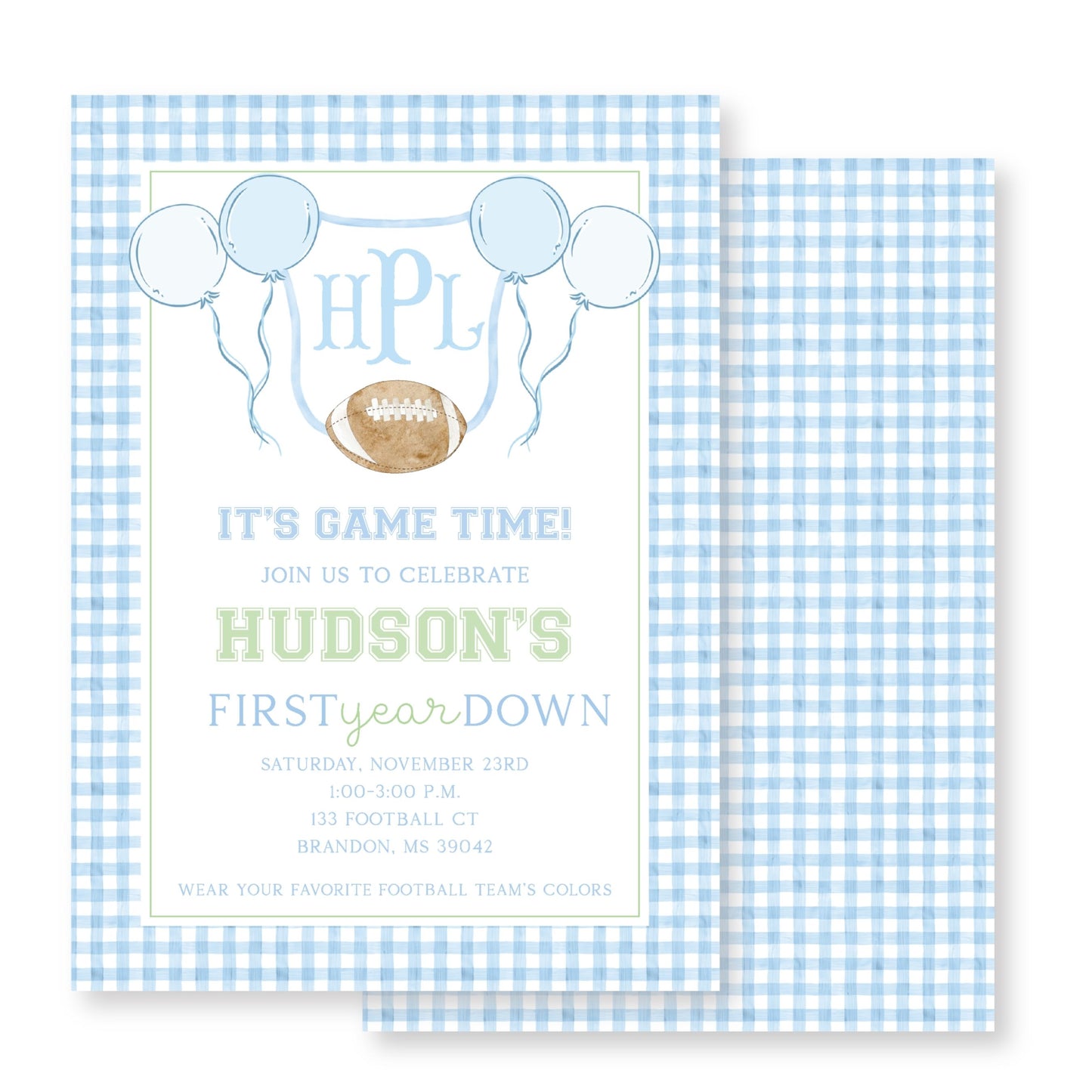 Football Crest Invitation