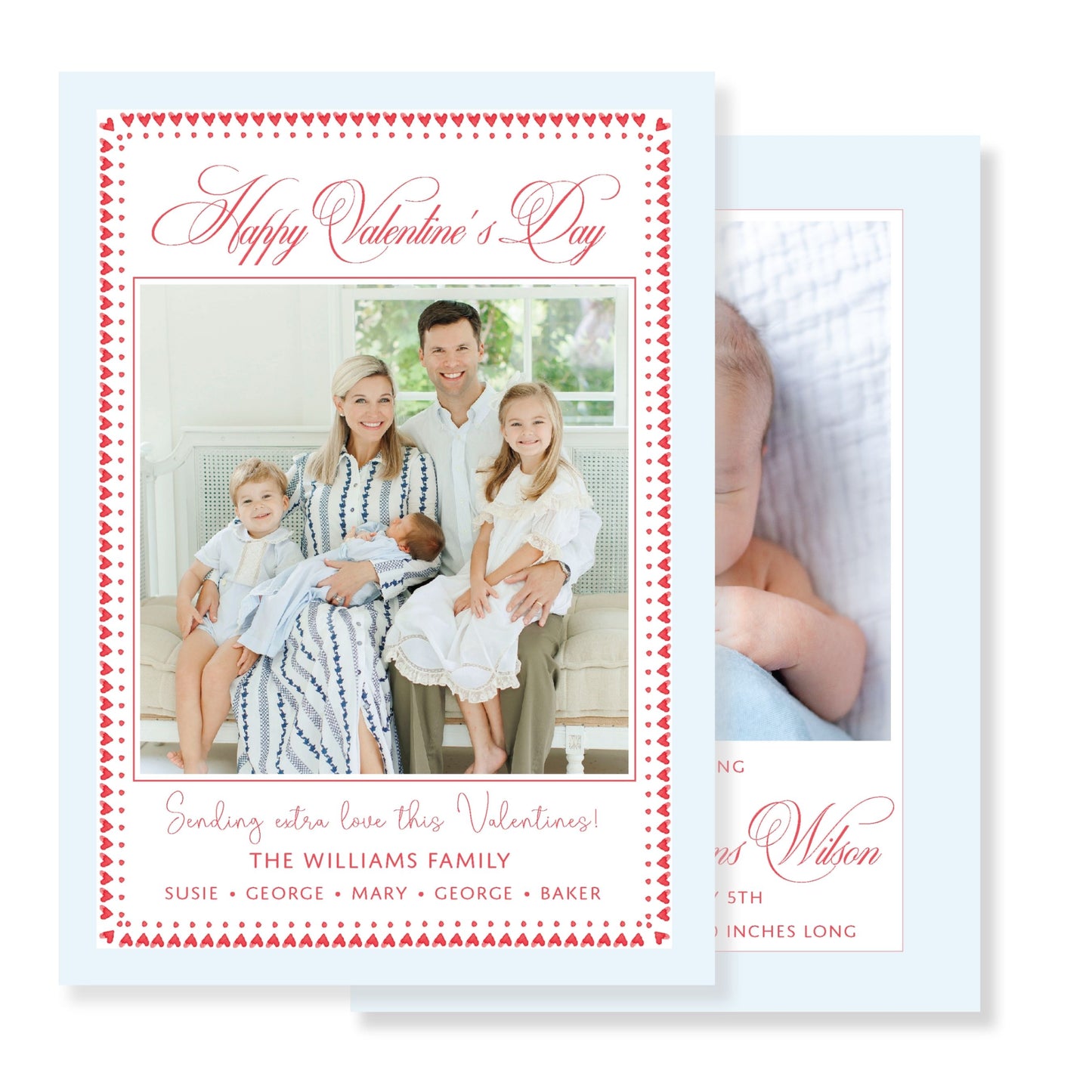 Blue Heart Frame Valentine