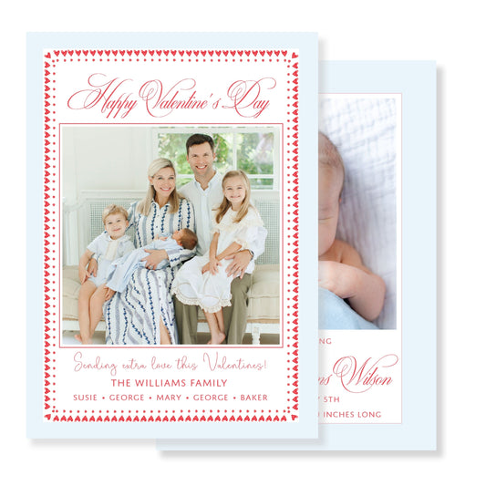 Blue Heart Frame Valentine