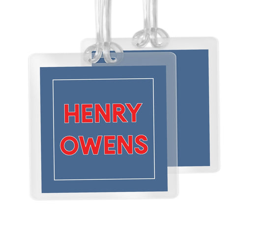 Choose your own colors laminated bag tag