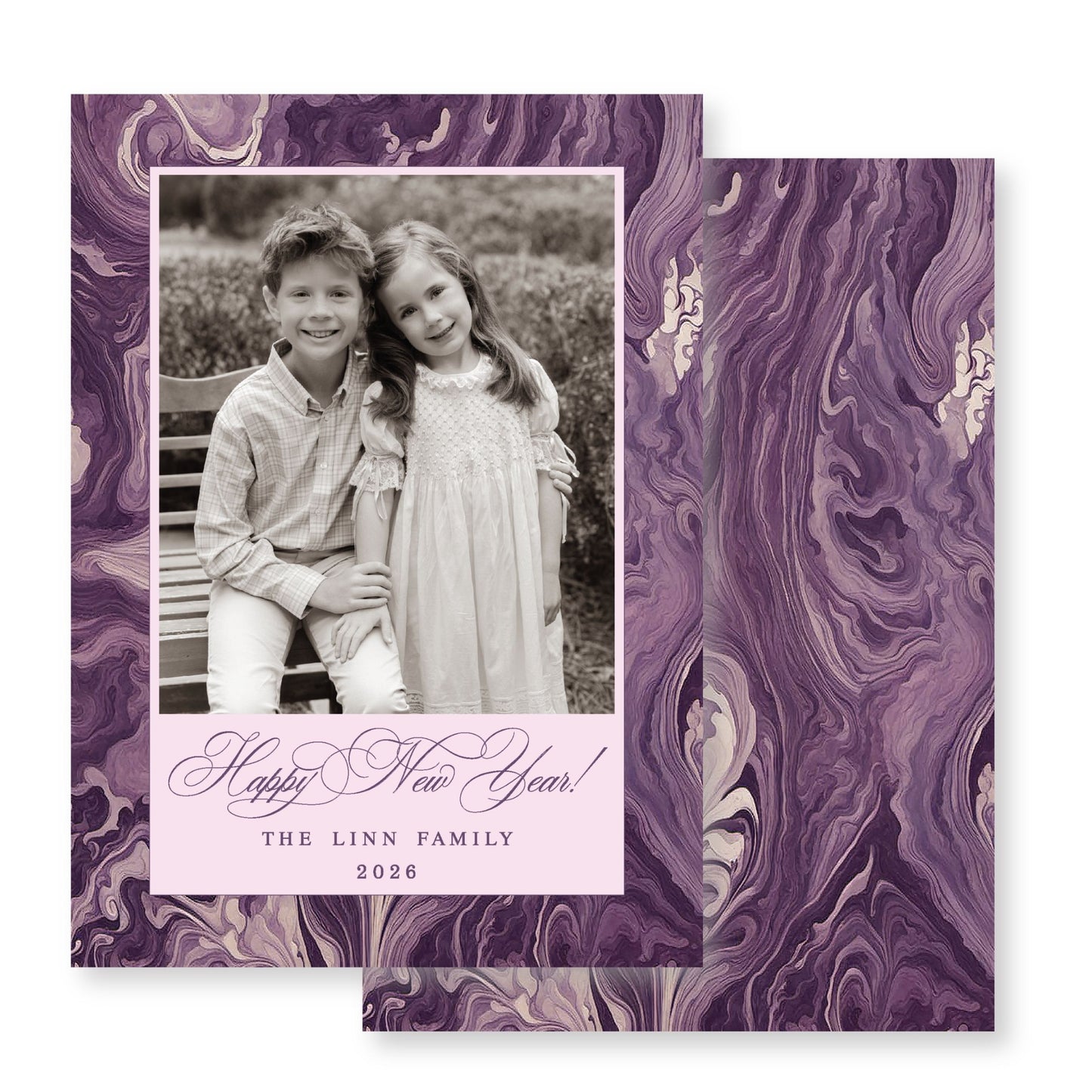 Marble New Year- Plum