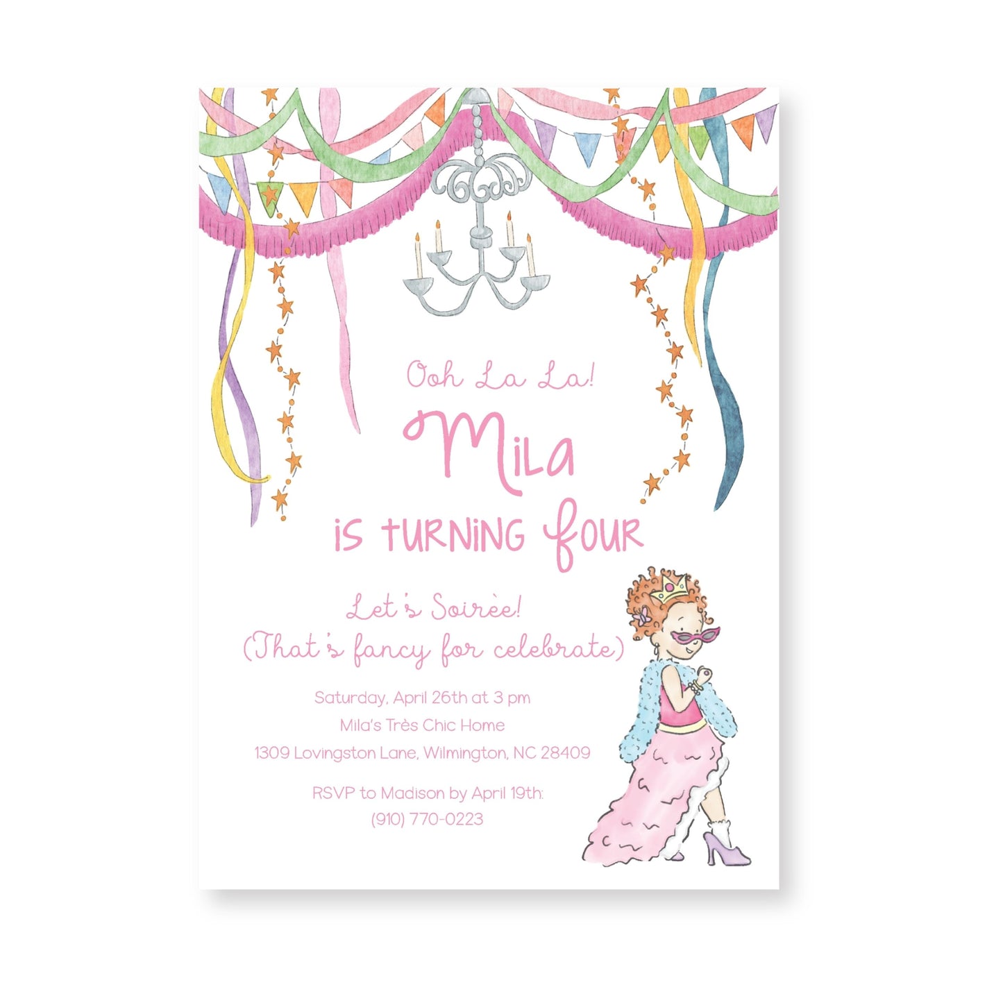 Fancy Nancy Invitation