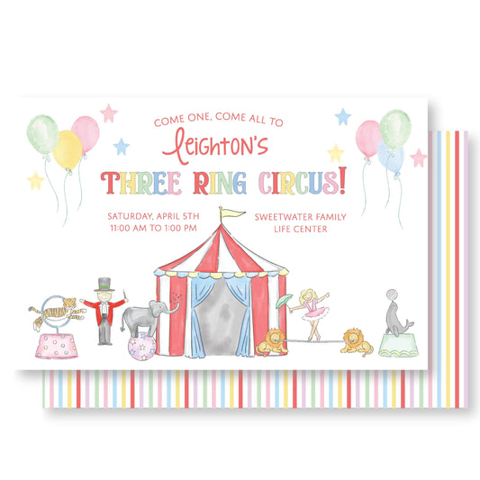 Bright Circus Invite