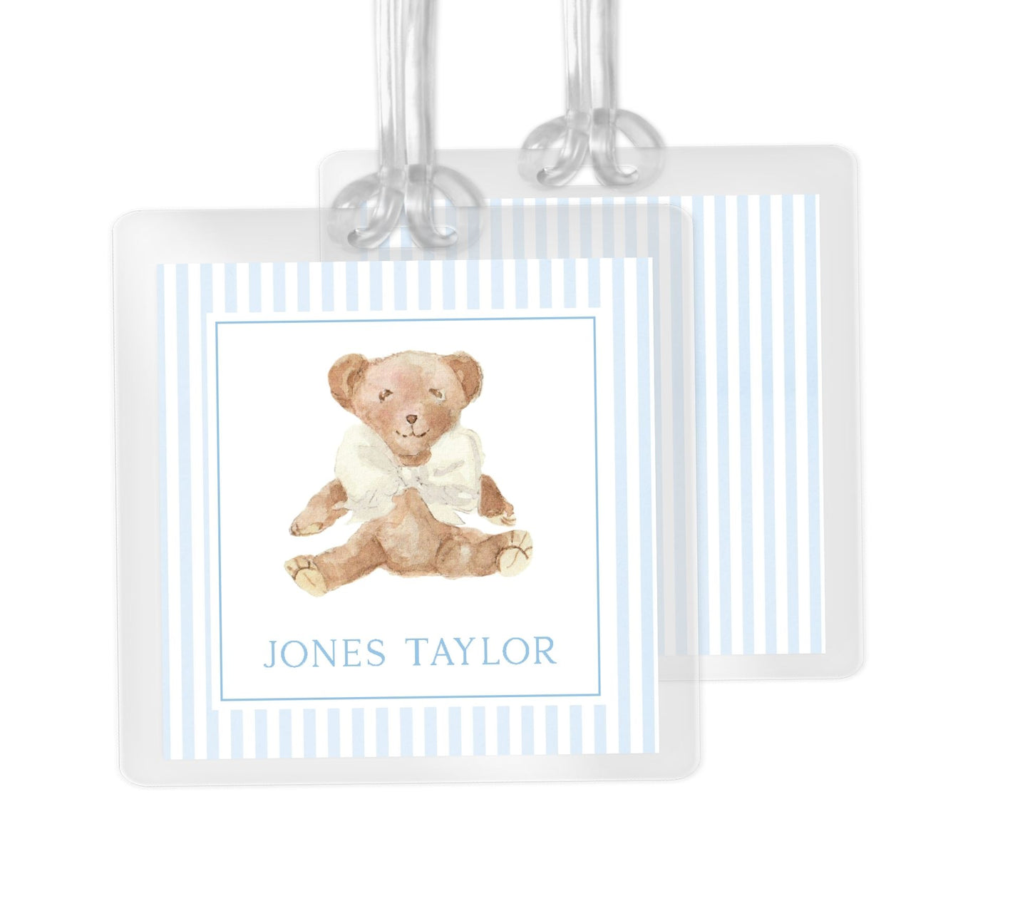 Teddy Bear Bag Tag (Blue)