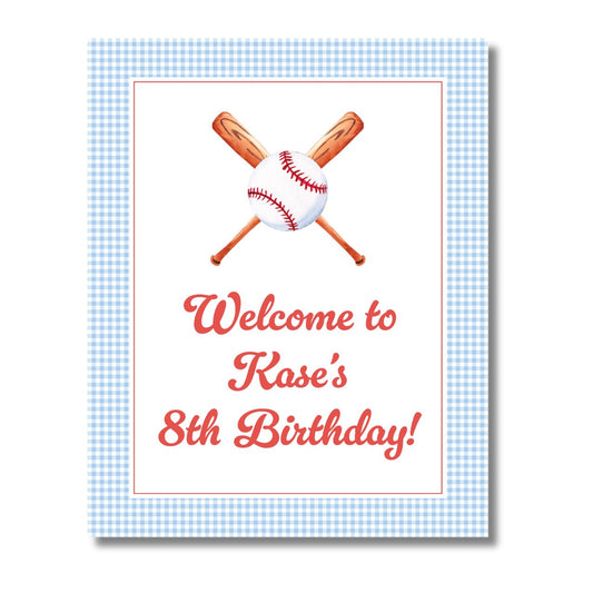 Baseball Party Sign