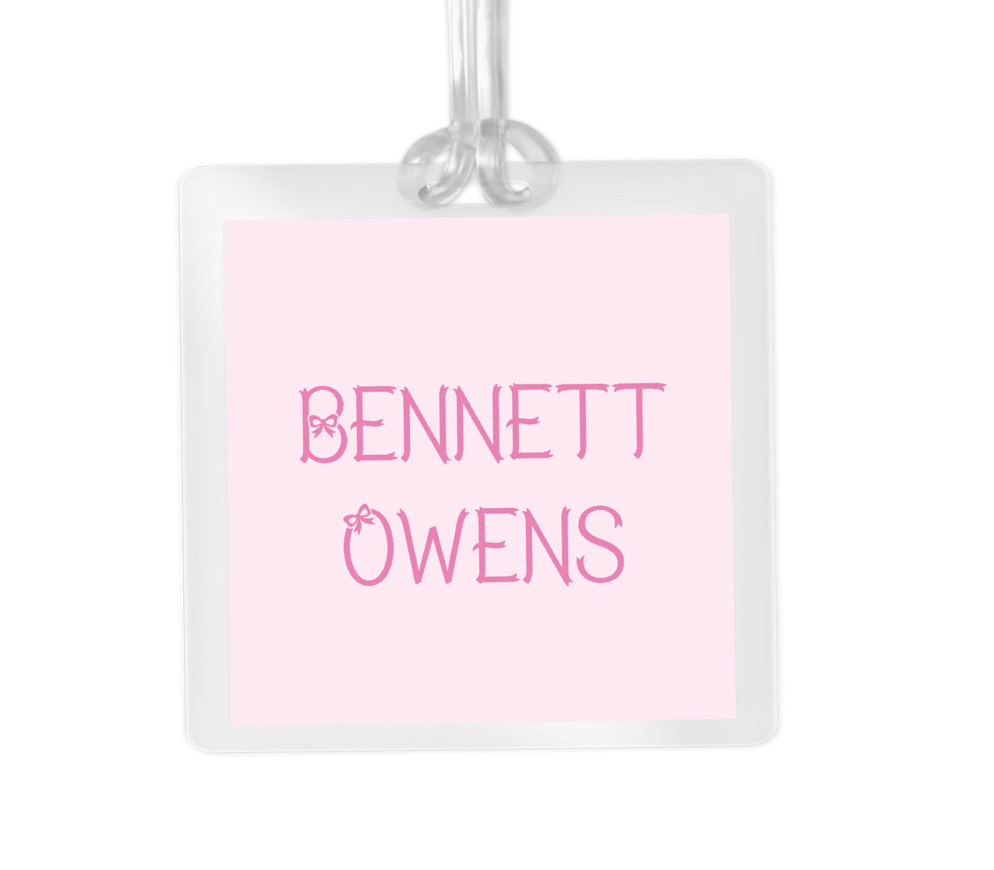 Personalized Bow Bag Tag