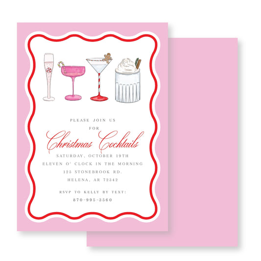Christmas Cocktails Invite