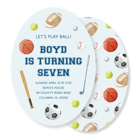 Sports Invitation Oval