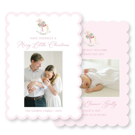 Rocking into Christmas- Pink Scalloped