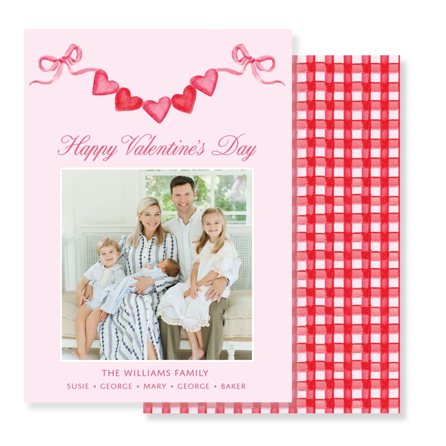 Heart Garland Valentine Card