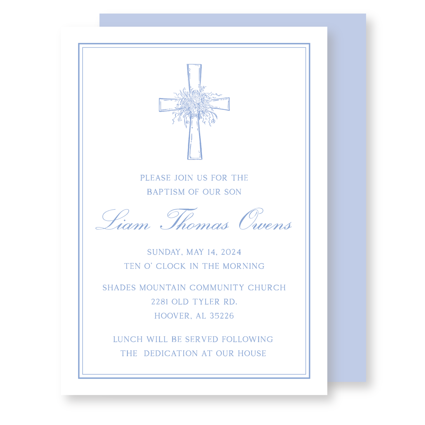 Blue Cross Baby Dedication