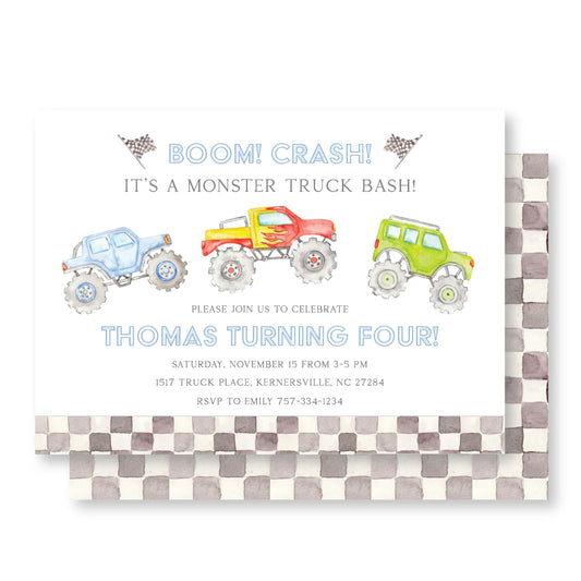 Monster Truck Invitation