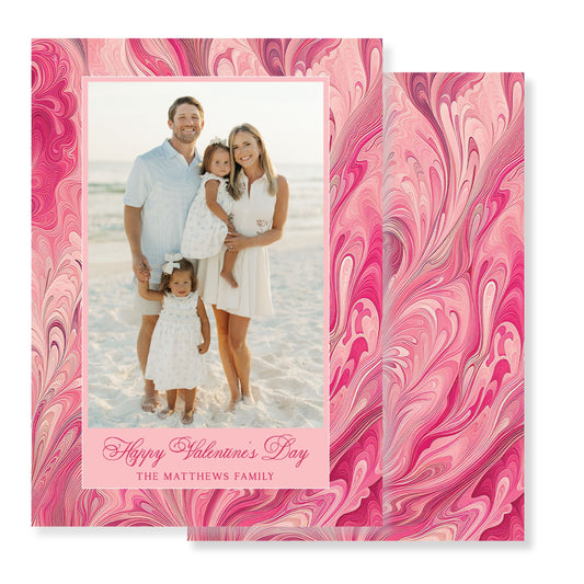 Valentine Marble Photo Card