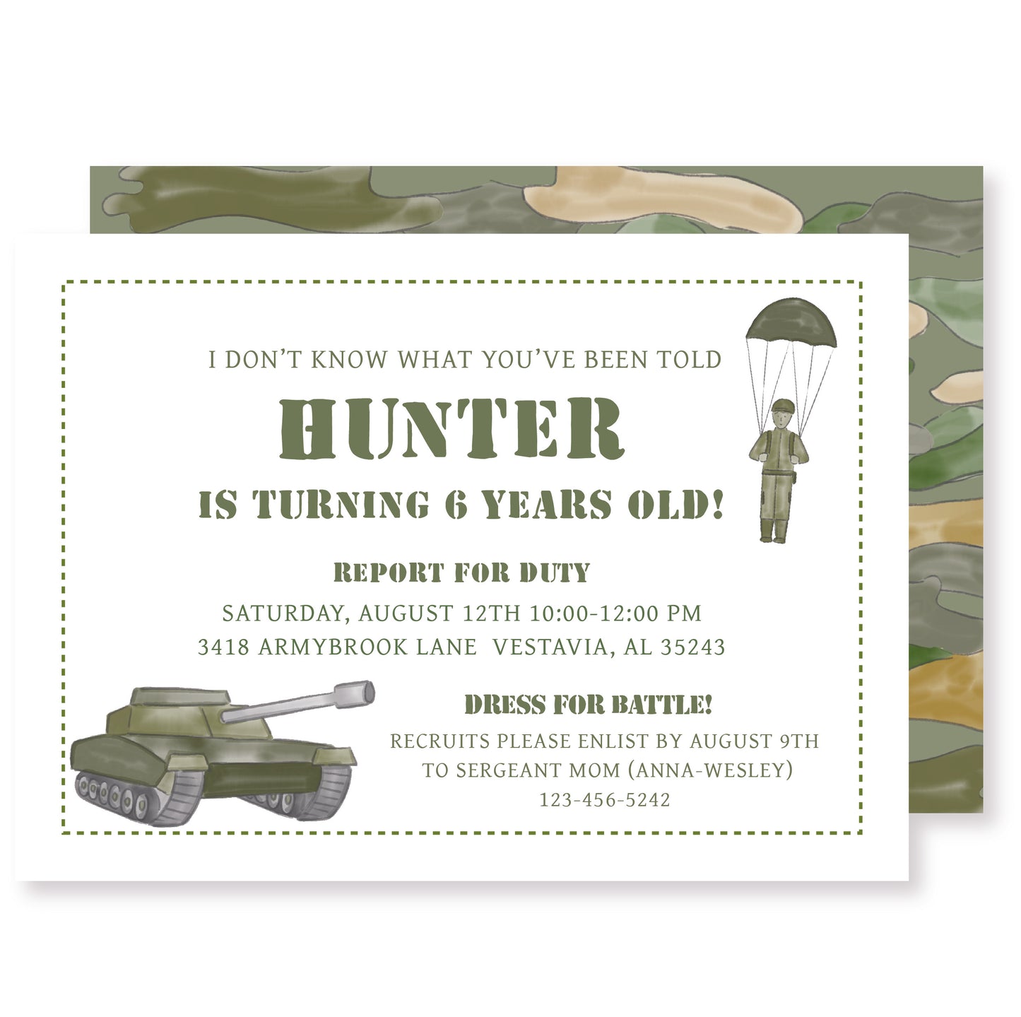 Army Invitation