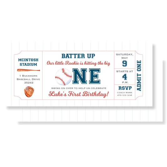 Baseball Ticket Invitation