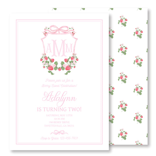 Pink Berry Invitation