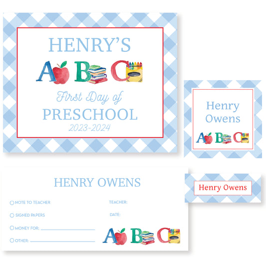 Ready for School Bundle- Blue ABC