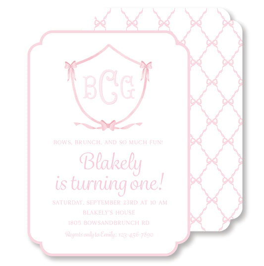 Bows and Brunch Invitation
