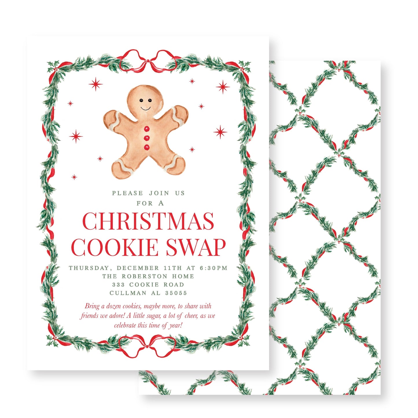 Christmas Cookie Swap Invitation