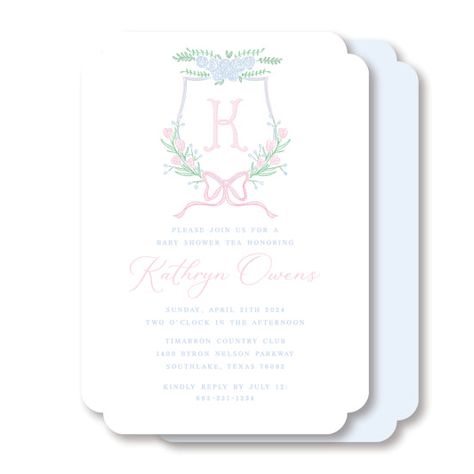 Campbell Crest Baby Shower Invite