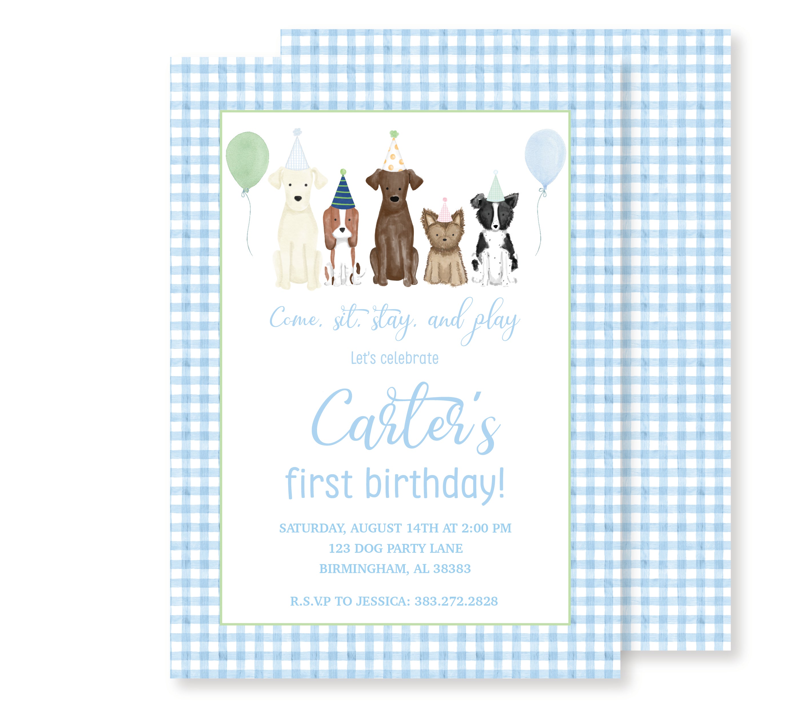 Dog Party Invitation CreativelyKaty