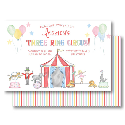 Bright Circus Invite