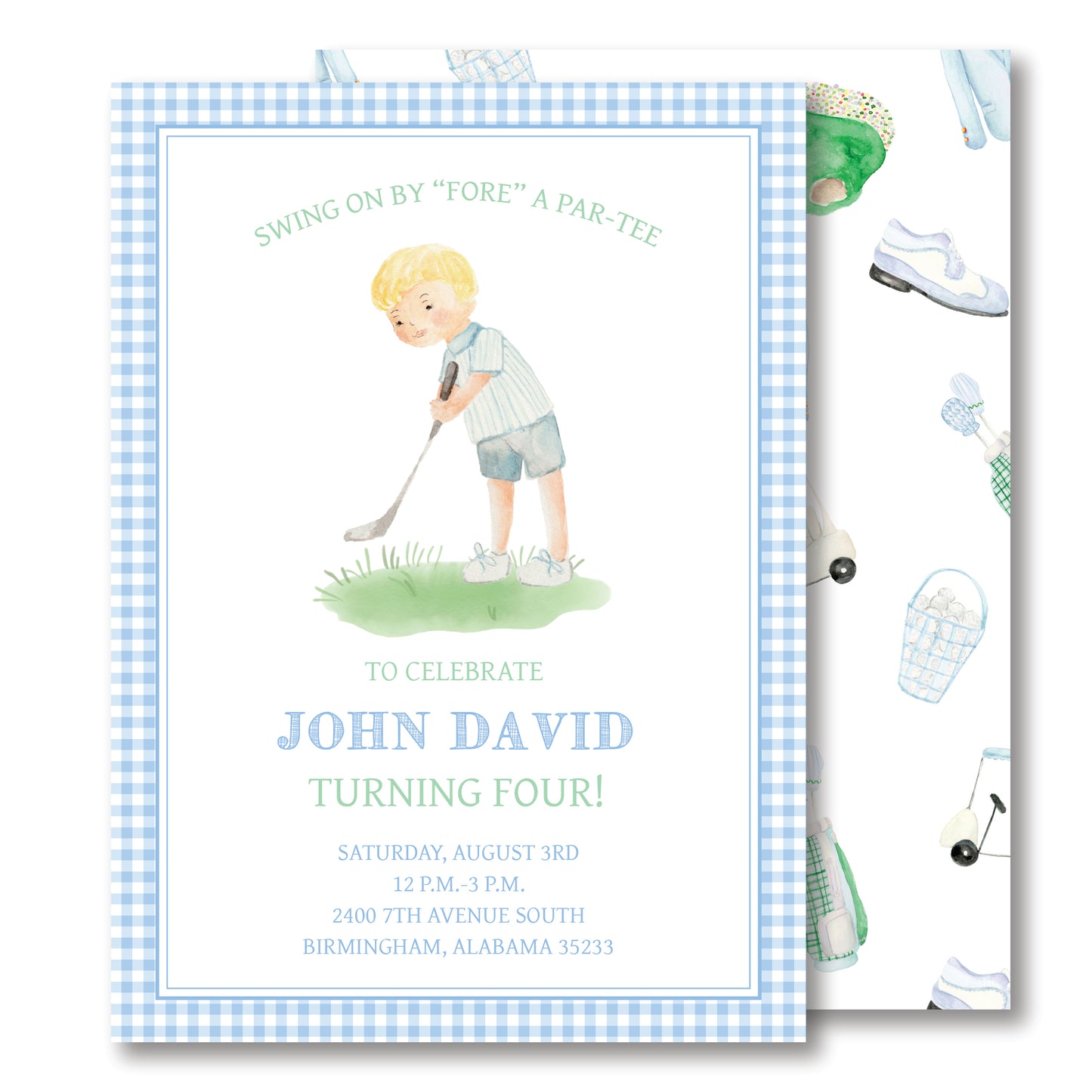 Golf Boy Invitation