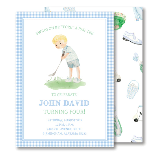 Golf Boy Invitation