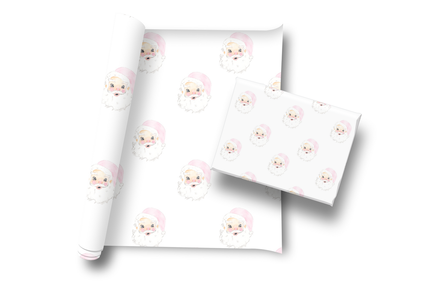 Pink Santa Wrapping Paper